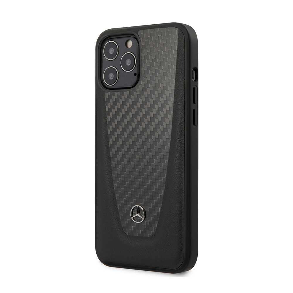 كفر مرسيدس من الياف الكربون والجلد الناعم 12/12 برو - أسود